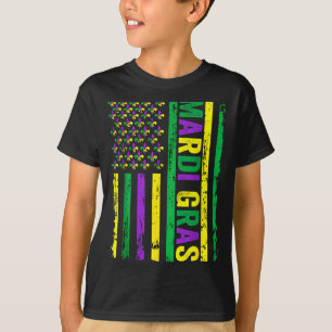 Carnival Mardi Gras Usa American Flag Crawfish Par T-Shirt