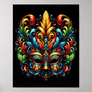 Carnival Mask Brazil Rio  Poster