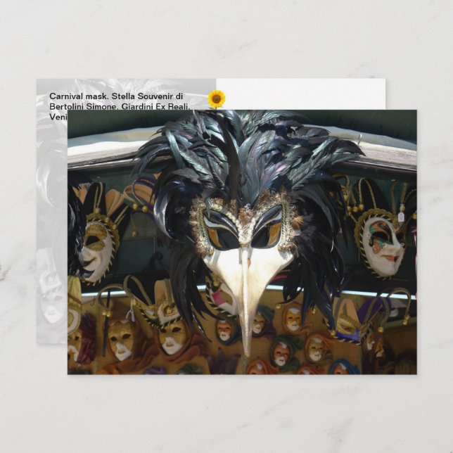Carnival Mask, Venice, Italy – postcard (Front/Back)