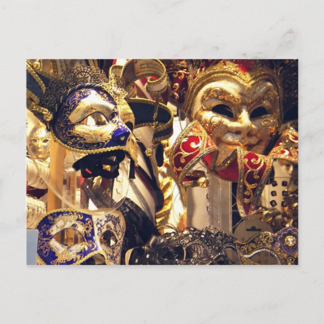 Carnival Mask Window Postcard (Front)