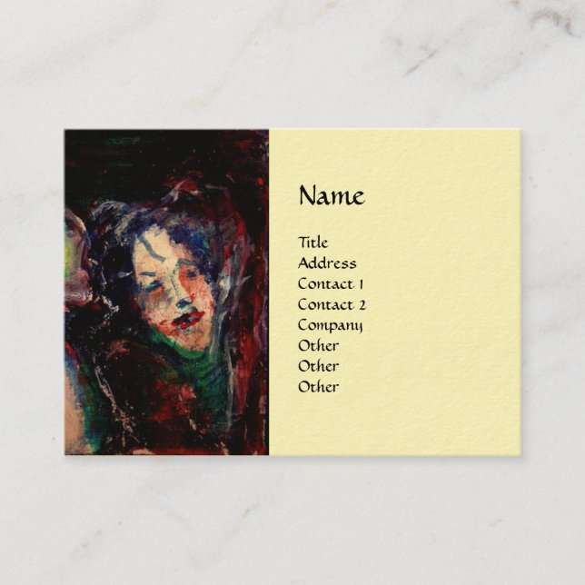 CARNIVAL NIGHT IN VENICE Venetian Masquerade Masks Business Card (Front)