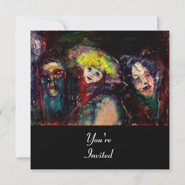 CARNIVAL NIGHT IN VENICE Venetian Masquerade Masks Invitation (Front)