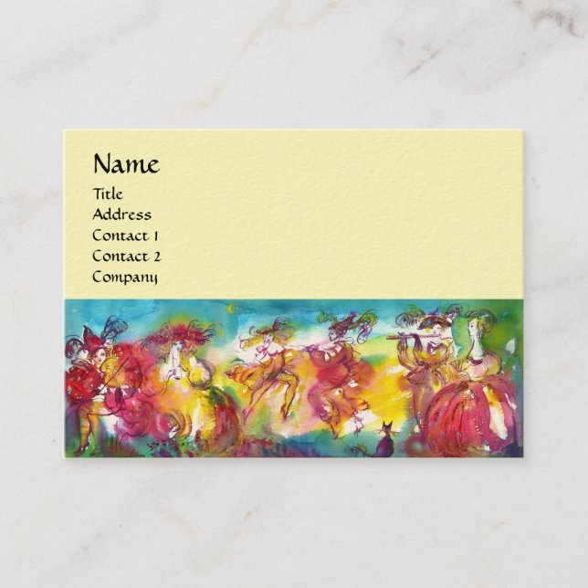 CARNIVAL NIGHT / Venetian Masquerade,,Dance Music Business Card (Front)