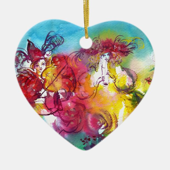 CARNIVAL NIGHT / Venetian Masquerade,Dance Music Ceramic Tree Decoration (Front)