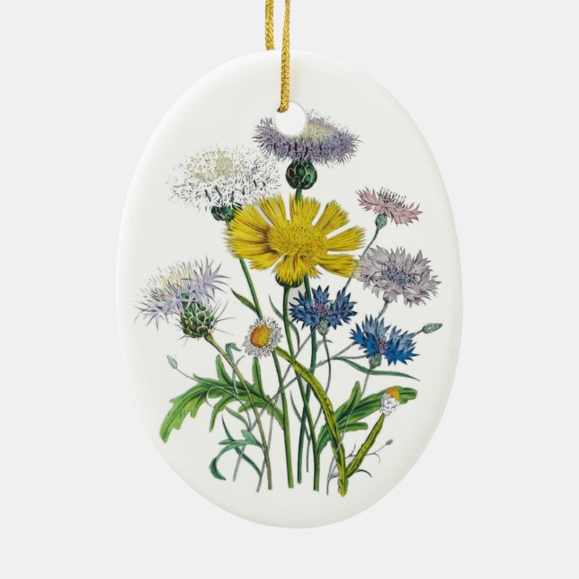Carnival of flowers ceramic tree decoration (Back)