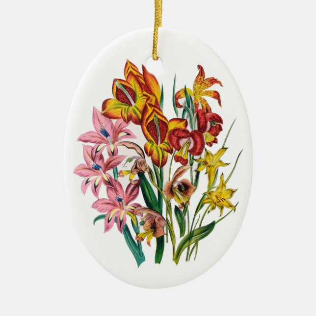 Carnival of flowers ceramic tree decoration (Front)