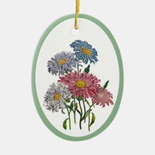 Carnival of flowers: China Asters Ceramic Tree Decoration