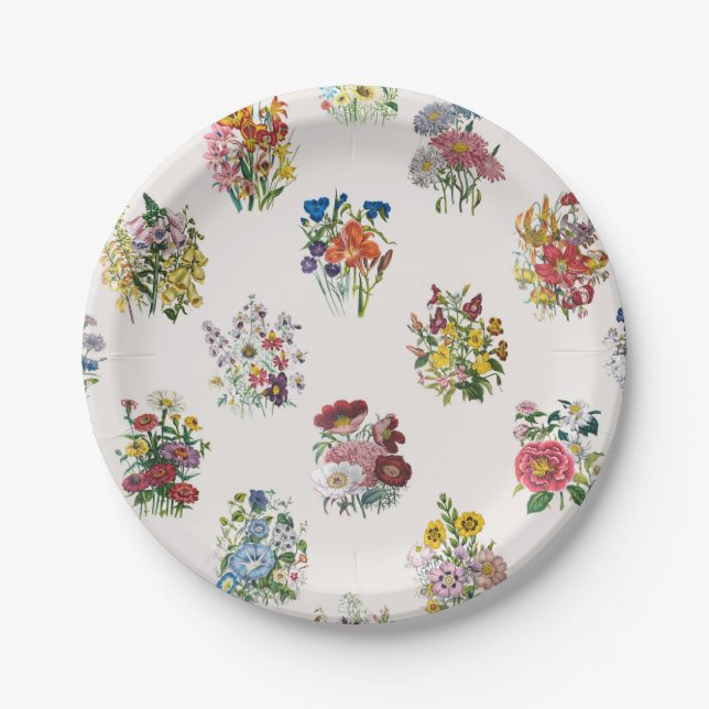 Carnival of flowers paper plate (Front)