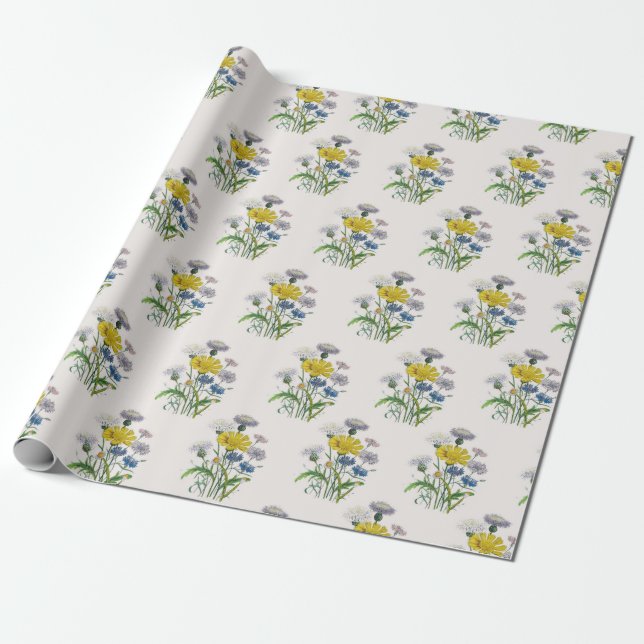 Carnival of Flowers Wrapping Paper (Unrolled)