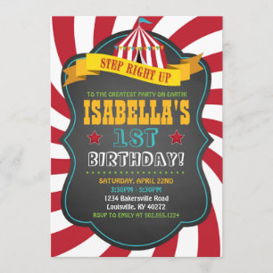 Carnival or Circus Birthday Party Invitation