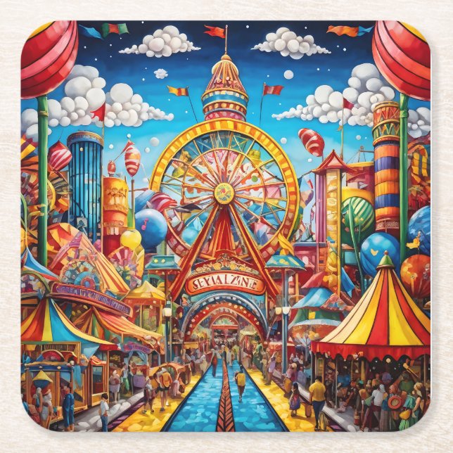 Carnival Paper Coaster (Front)