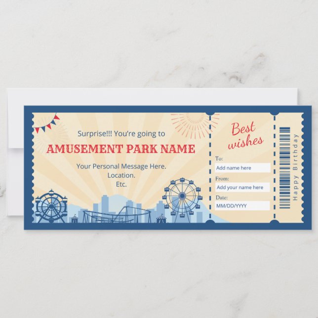 Carnival park Gift Certificate Invitation (Front)