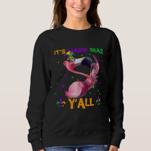 Carnival Party Flamingo Mardi Gras Sweatshirt