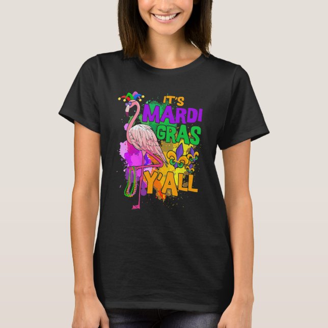 Carnival Party  Idea Flamingo Mardi Gras 2 T-Shirt (Front)