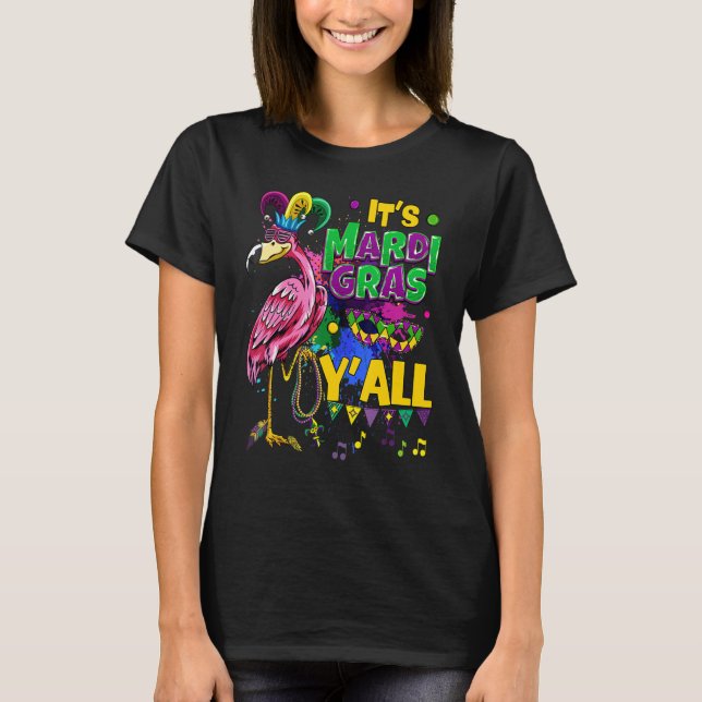 Carnival Party  Idea Flamingo Mardi Gras 5 T-Shirt (Front)