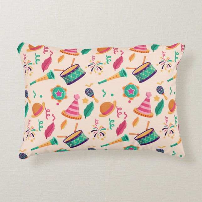 Carnival pattern decorative cushion (Front)