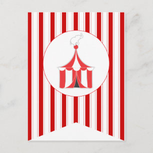 Carnival Red Party Flag Bunting Banner Post Card