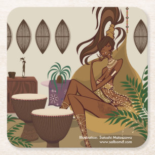 Carnival Square Paper Coaster