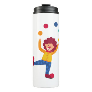 Carnival Theme cute lion face joker design Thermal Tumbler