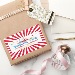 Carnival Theme Party Rectangular Sticker