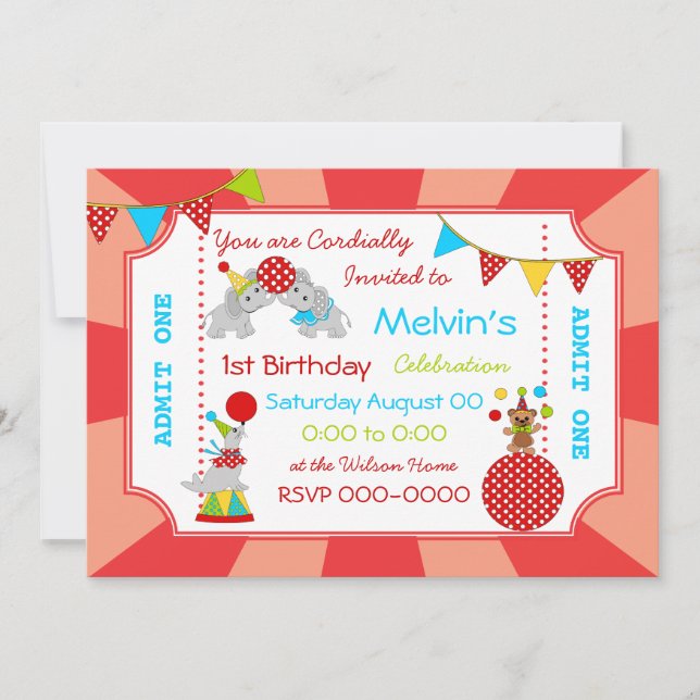 Carnival Ticket Party! Invitation (Front)