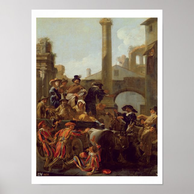 Carnival Time in Rome, 1653 (oil on canvas) Poster (Front)