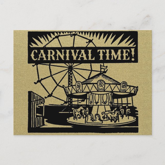 Carnival Time Plain Postcard (Front)