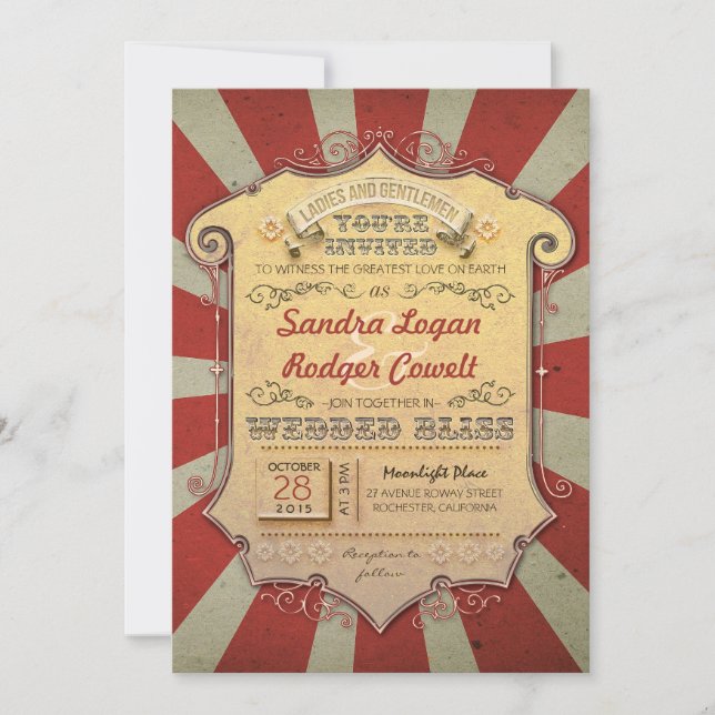 carnival wedding invitations (Front)