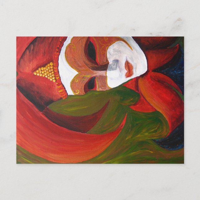 "Carnivale" Acrylic Painting - Postcard (Front)