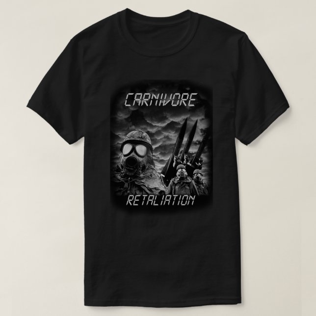 Carnivore Black & White Retaliation Classic T-Shir T-Shirt (Design Front)