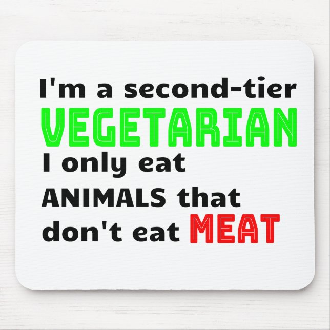 Carnivore Meat Lover Funny Sarcastic Gift Mouse Pad (Front)