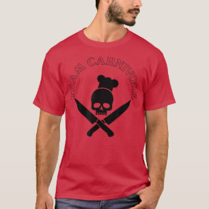 carnivores skull knifes bbq humour butcher smoking T-Shirt