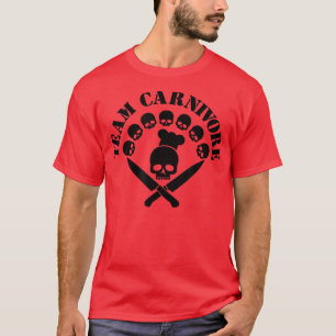 carnivores skull knifes bbq humour butcher smoking T-Shirt