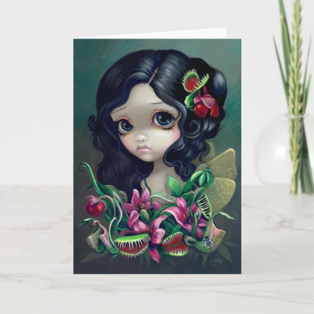 "Carnivorous Bouquet Fairy" Greeting Card (Front)