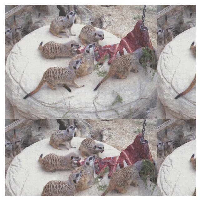Carnivorous Meerkats, Fabric (Close Up)