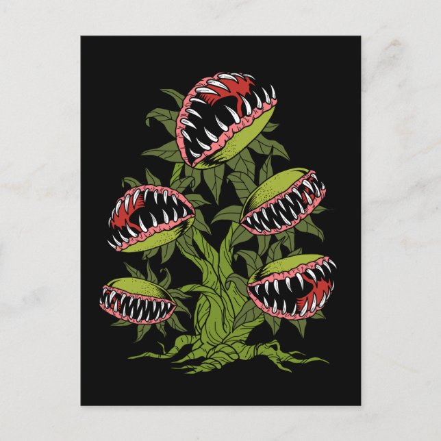 Carnivorous Plant Gifts Monster Venus Fly Trap Postcard (Front)