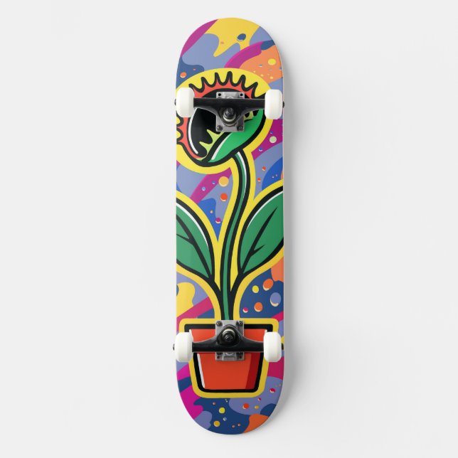  Carnivorous Plant Skateboard – Urban Art Design (Front)