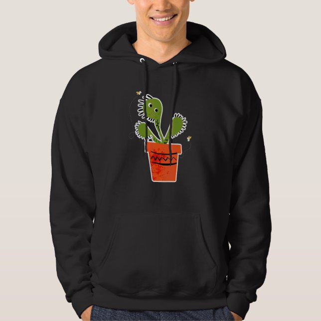 Carnivorous Plant Venus Flytrap I Garden Botany Hoodie (Front)