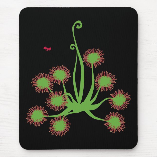 Carnivorous Sundew Plant Mouse Pad (Front)