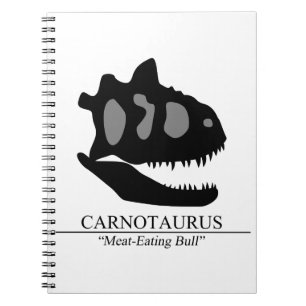 Carnotaurus Skull Spiral Notebook