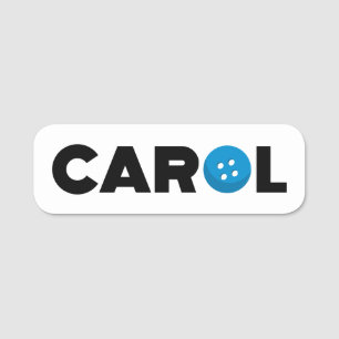 Carol button name tag