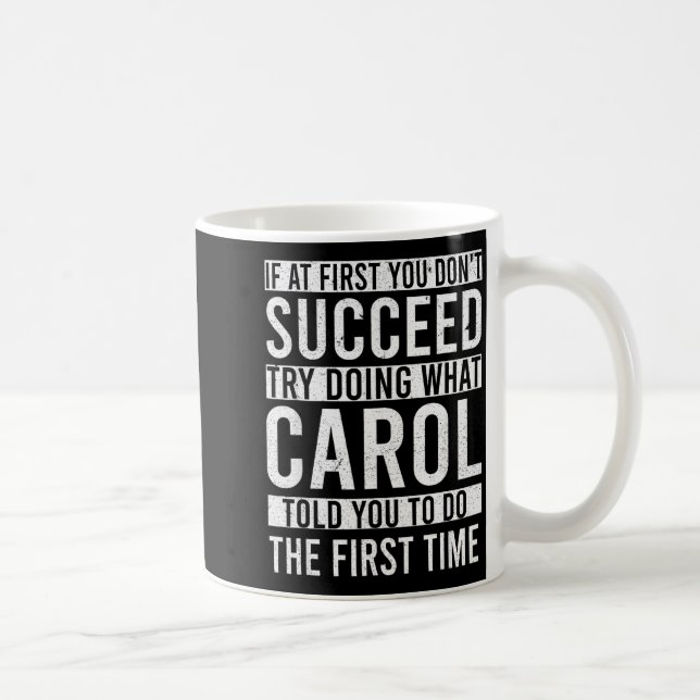 Carol D Funny Joke For Women, Black, Small  Coffee Mug (Right)