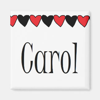 Carol Hearts Name Magnet