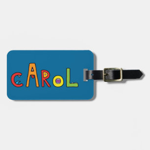 "Carol" Monster Letters Luggage Tag