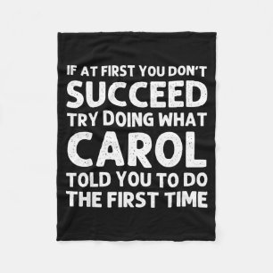 Carol Name D Birthday Funny Christmas J  Fleece Blanket