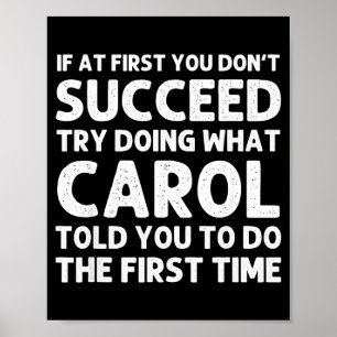 Carol Name D Birthday Funny Christmas J Poster