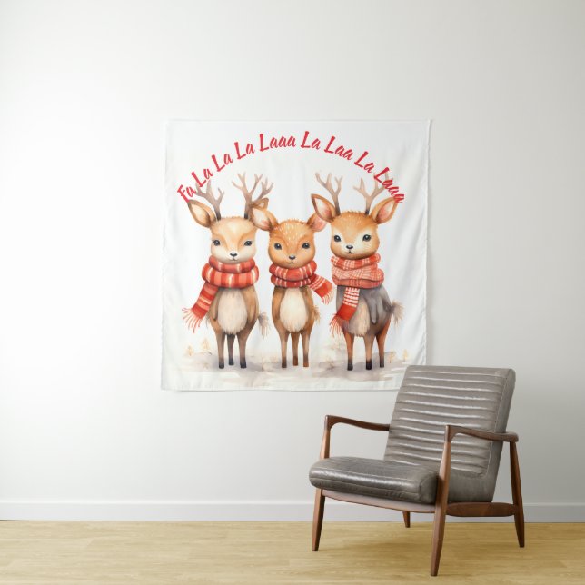 Carol Reindeers Tapestry (In Situ)