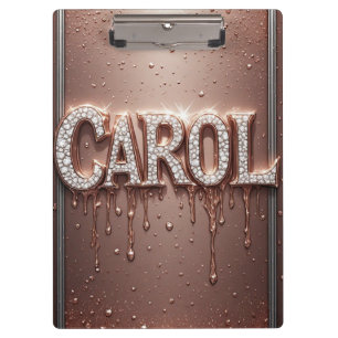 🌸Carol Rose Gold Drip Glitter Notes🌸 Clipboard