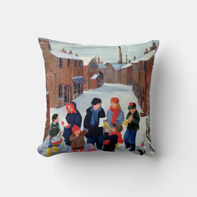 Carol Singers Cushion (Front)