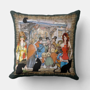 Carol Singers in old Amsterdam Cushion